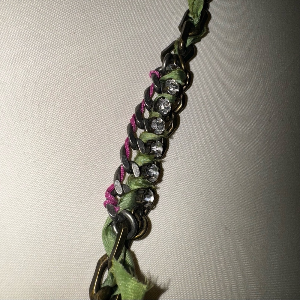 Juicy Couture brass and silver chain bracelet with oversized rhinestone detail - Picture 4 of 6